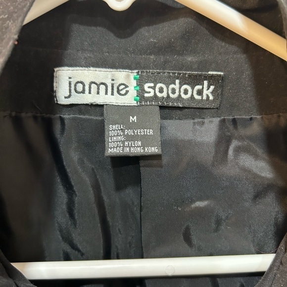 Jamie Sadock Black Full Zip Golf Jacket 80's Style Windbreaker Crop Women Sz M - Picture 3 of 8